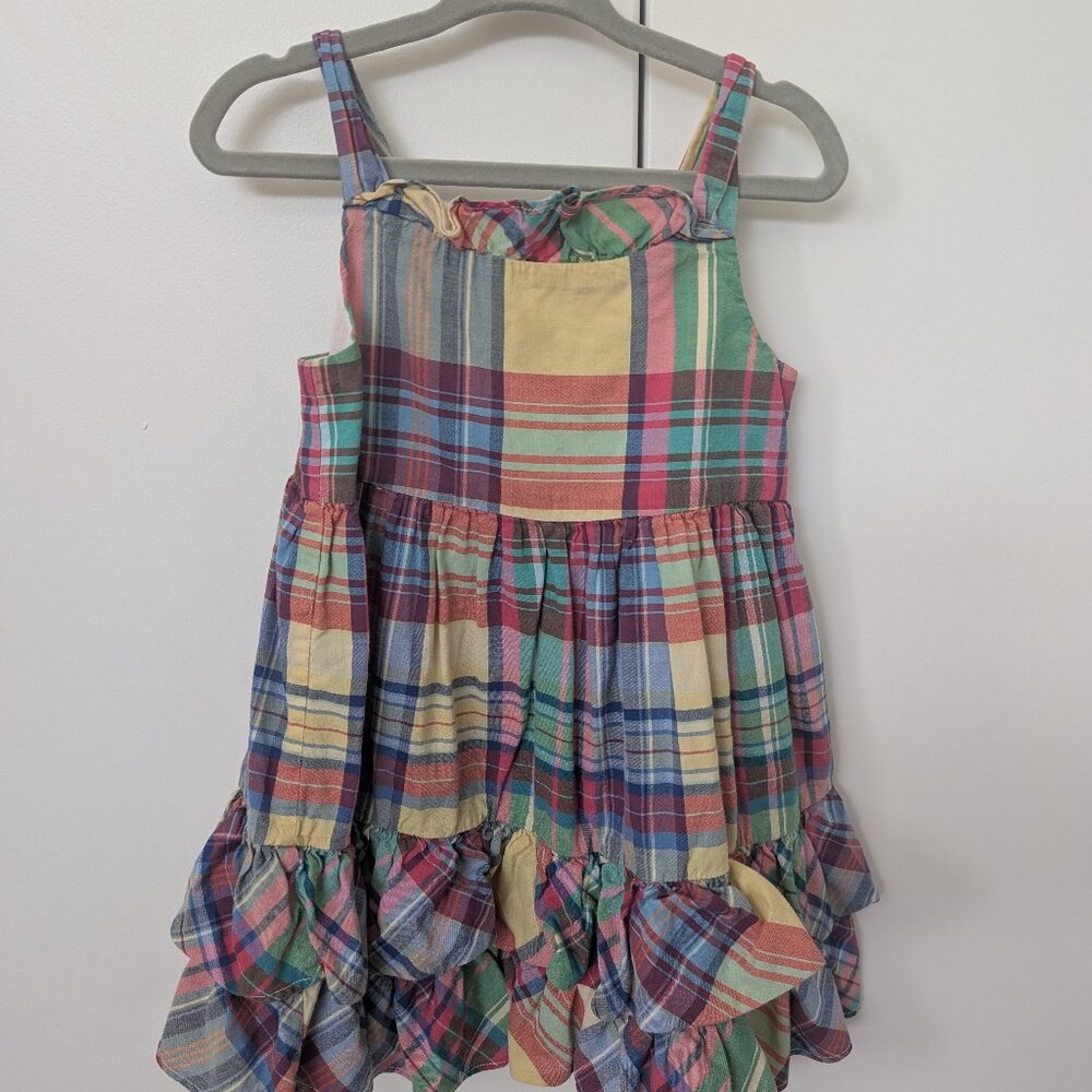 Ralph Lauren Plaid Ruffle Dress, Size 24 Months